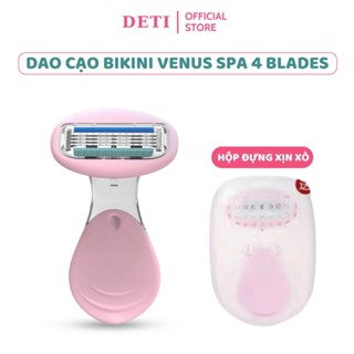 Dao cạo nữ, dao cạo vùng kín bikini, cạo lông toàn thân cho nữ Venus spa 4 lưỡi ( có che tên) DETI SHOP