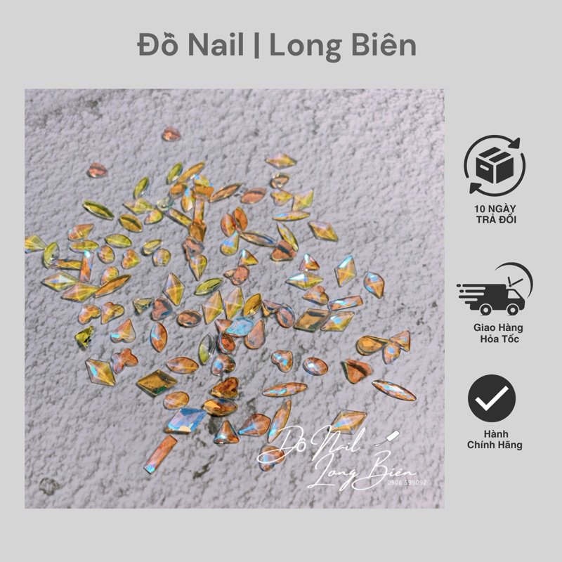 Đá chân bằng mix size 100v ( Phụ kiện móng tay)