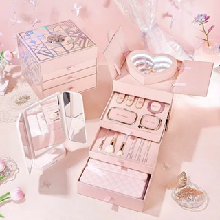 Bộ Trang Điểm Quà Tặng MEIYU,YOULIYOULA,HLOFF,YANZI cao cấp và sang trọng thiết kế Trái Tim + Gương LED
