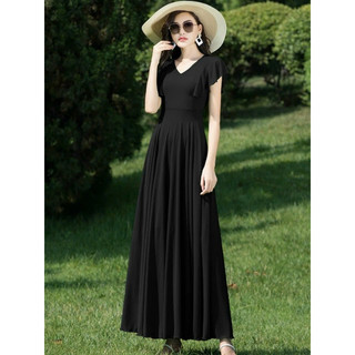 ĐẦM MAXI CỔ V TAY CÁNH TIÊN ĐẦM XOÈ BIG SIZE