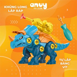 Khủng Long lắp ráp bằng vít đồ chơi cho bé học kỹ năng sửa chửa