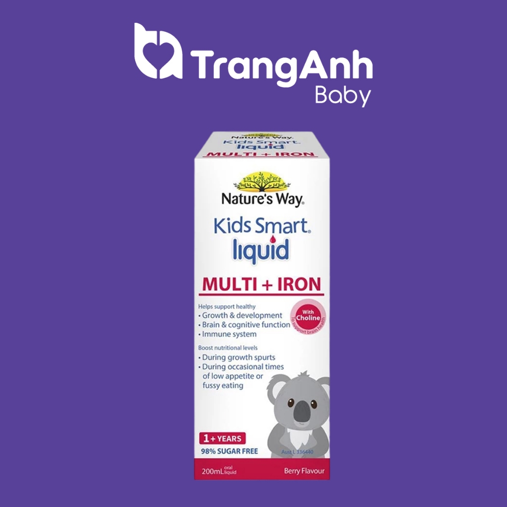 Siro bổ sung Vitamin tổng hợp + Sắt Nature's Way Kids Smart Multi Iron Liquid