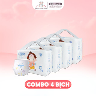 [COMBO 4] Tã Bỉm MOMOTARO Mềm Mỏng, Thoáng Khí Full Size Cho Bé