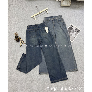 Quần jeans suông gập gấu (ảnh thật/ có sẵn)