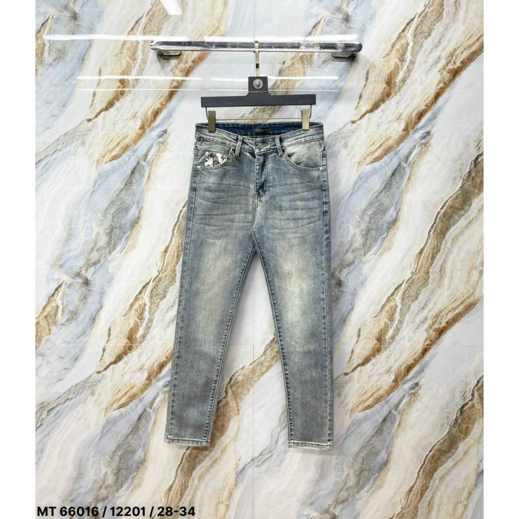 [New] Quần Jean Nam BBR Xanh Mài Bạc Kiểu Dáng Skinny Boy Phố 4 Cúc Quần Bò Nam Bubery Màu Xanh Rêu Chất Vải Co Giãn a