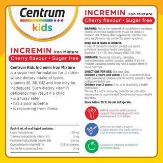 Siro ăn ngon Centrum Kids Incremin Iron Mixture cho bé