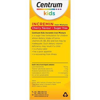 Siro ăn ngon Centrum Kids Incremin Iron Mixture cho bé