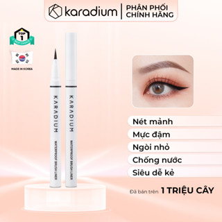 Bút Dạ Kẻ Mắt Karadium Waterproof Brush Liner Vỏ Trắng nét siêu mảnh