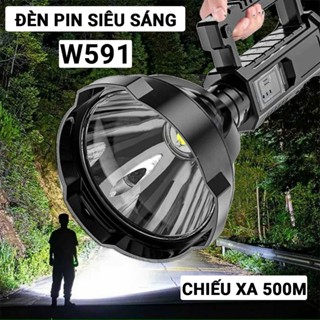 Đèn pin cầm tay siêu sáng 591 pha to chiếu cực xa, bóng led P70 cao cấp