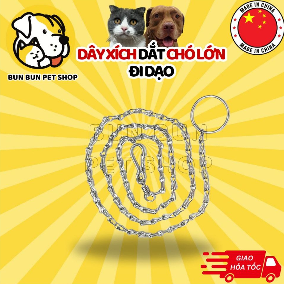 [SIÊU BỀN] DÂY XÍCH DẮT CHÓ LỚN ĐI DẠO