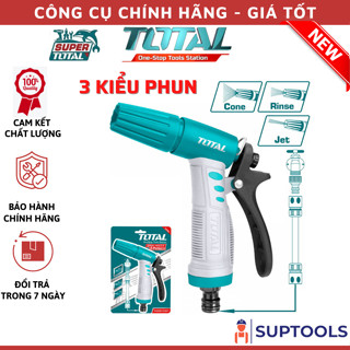 Vòi xịt tưới cây 3 chế độ TOTAL THWS010301 Đầu phun sân vườn, xịt đa năng máy xịt rửa (Chính Hãng)