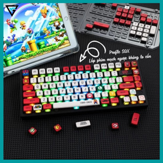 Keycap Pudding Mario Xuyên Led dành cho bàn phím cơ Nhựa PBT in Dyesub 125 nút 