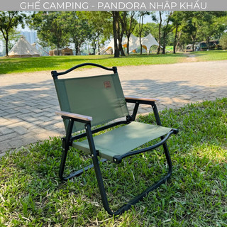 Ghế gấp Camping, Cafe, Trà chanh PANDORA màu xanh, thiết kế gọn du lịch