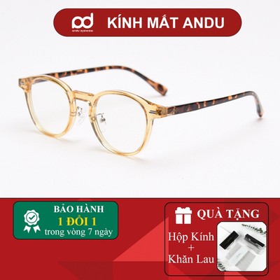 Gọng kính cận thời trang nam nữ ANDU EYEWEAR dáng tròn chất liệu nhựa cao cấp - 71AD51