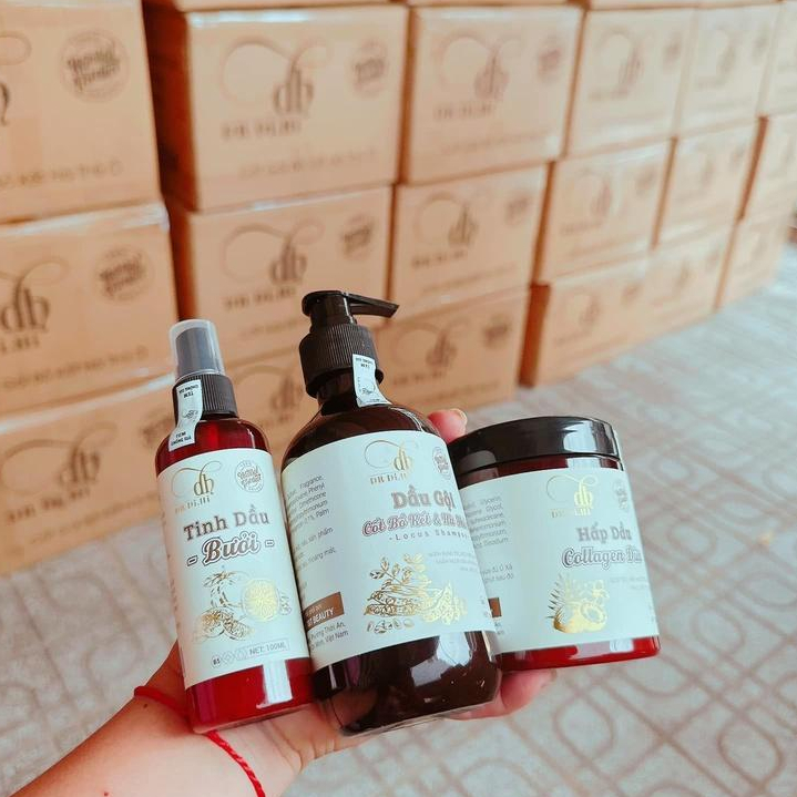 Combo Dầu Gội Bồ Kết Dr Di Hi + Hấp Dầu Collagen Dừa + Xịt Tinh Dầu Bưởi Dr Di Hi Kích Thích Mọc Tóc Dài Nhanh