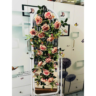 Hoa Hồng mô phỏng hoa diệp lục bảo quản treo tường cây xanh trang trí tường hoa mây hoa treo tường hoa treo tường