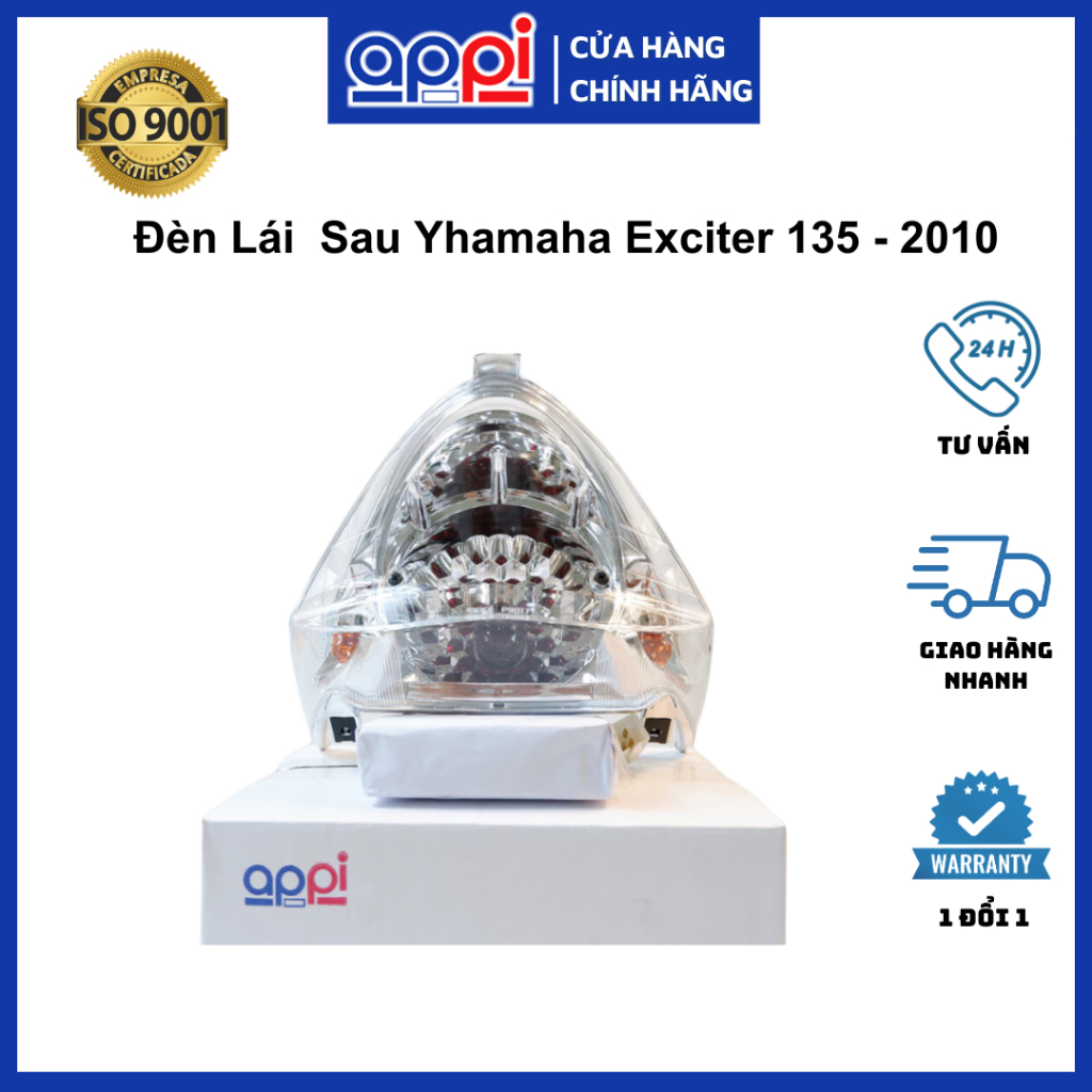 Đèn hậu Ex135 | Đèn lái sau EX 135 4 số 2010 trắng bông chính hãng APPi racing 1S8