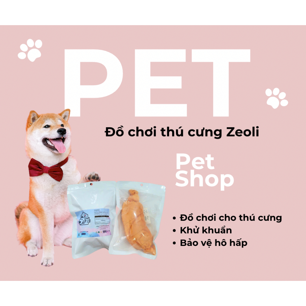 Đồ chơi khử mùi ZEOLI cho Thú cưng - Hình khúc xương - HUST MEN
