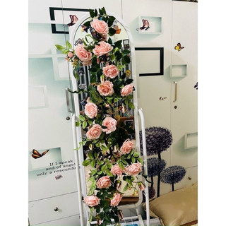 Hoa Hồng mô phỏng hoa diệp lục bảo quản treo tường cây xanh trang trí tường hoa mây hoa treo tường hoa treo tường