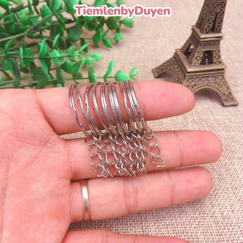 set 10 khoen móc khoá thú bông .