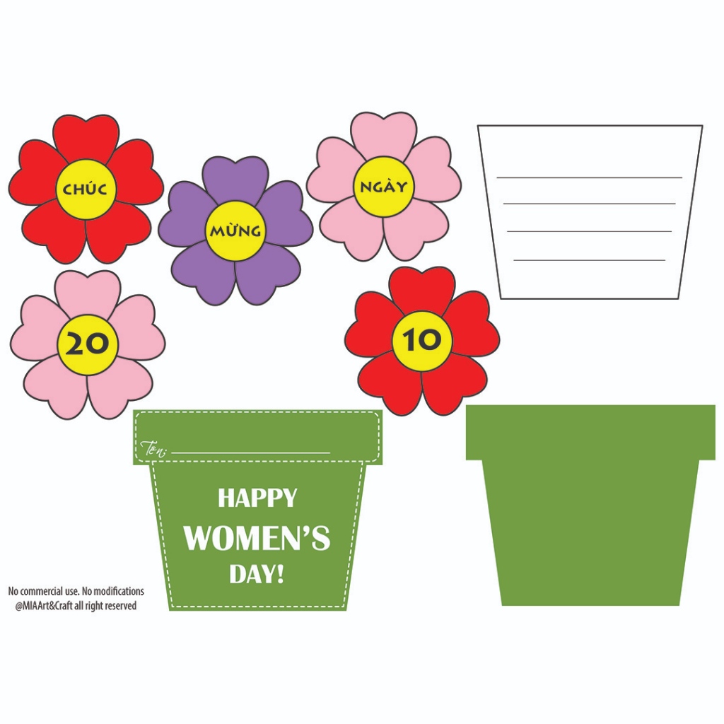 10 File in Thiệp Hoa 20/10 tặng Mẹ tặng Cô