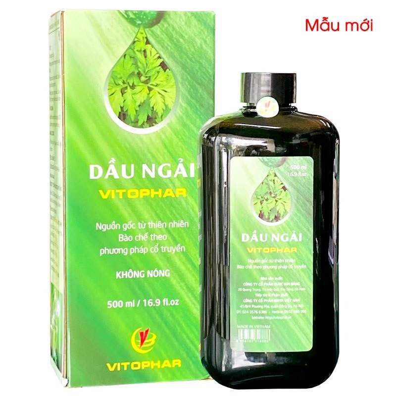 Tinh Dầu Ngải Cứu Vitophar Chai 500ml - Hỗ Trợ Các Bệnh Liên Quan Về Xương Khớp