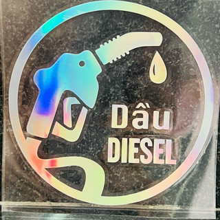 Tem  dán nắp bình xăng, dầu  Diesel