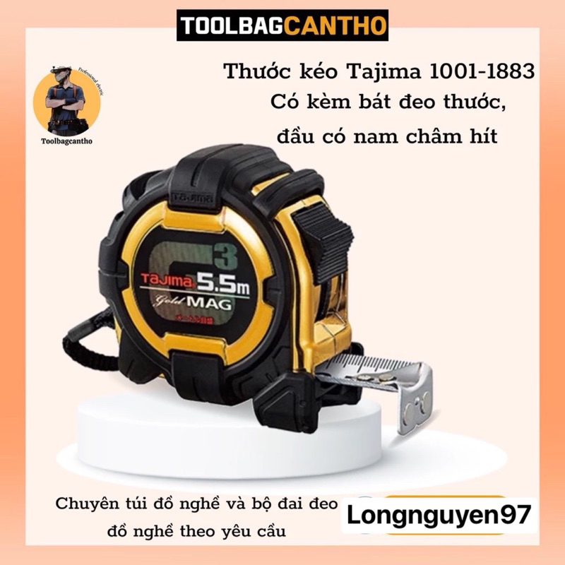 Thước kéo Tajima 1001-1883 ( có kèm dụng cụ đeo vào thắt lưng)