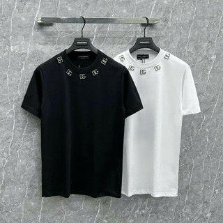 Áo phông nam nữ thiết kế logo chữ Dolce sắt quanh cổ kiểu dáng đơn giản basic hot trend 2023