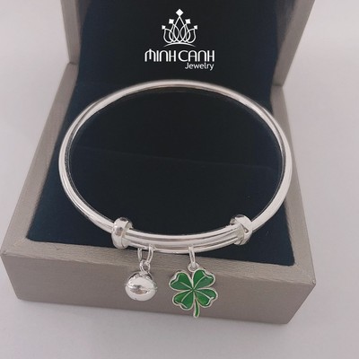 Vòng Bạc Trẻ Em Khắc Tên Mix Charm Sơn Màu - Minh Canh Jewelry