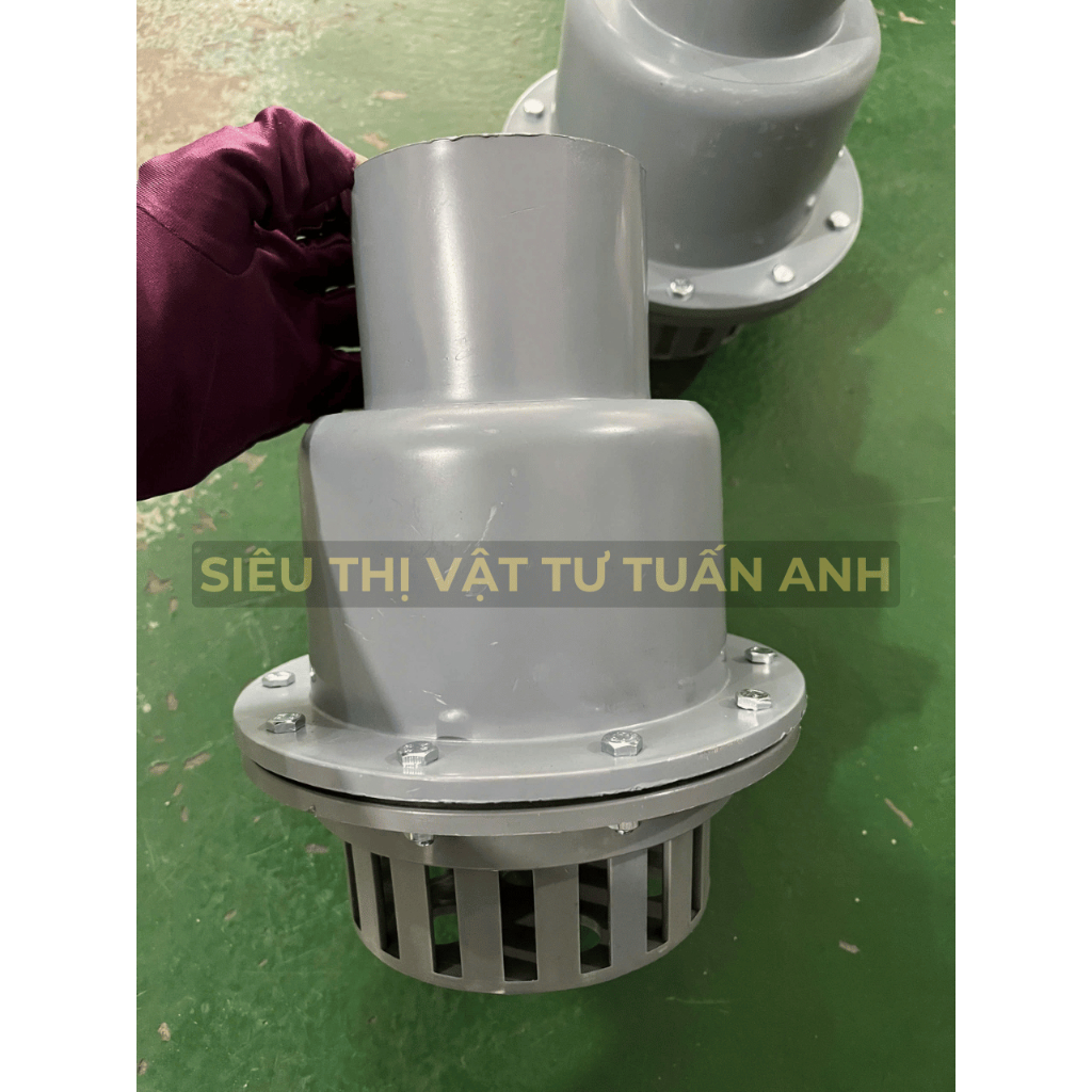 [VAN LUPPE PVC XÁM] RỌ BƠM CHÕ HÚT LUPPE RỌ LƯỚI MÀU XÁM 1 ĐẦU DÁN ỐNG 1 ĐẦU RỌ LƯỚI 60/76/90/114/14