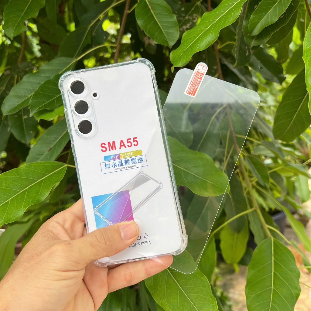 Ốp chống sốc kèm cường lực thường Samsung A55 A35