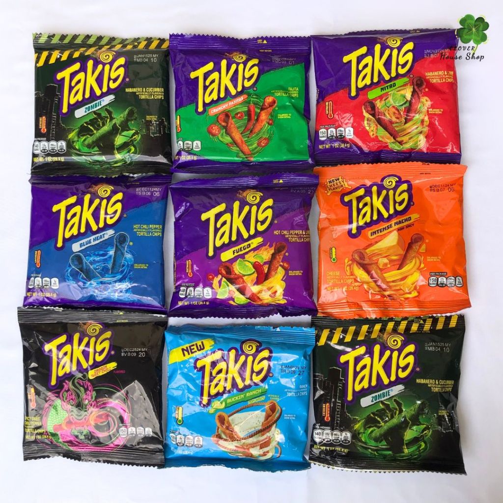 [Auth Mỹ] Bánh snack nướng cay - Takis Rolled Tortilla Chips 28,4g các loại