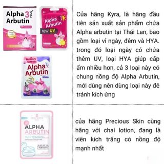 Viên Bột Kích Trắng Da ALPHA ARBUTIN 3 Plus ( Chính Hãng )