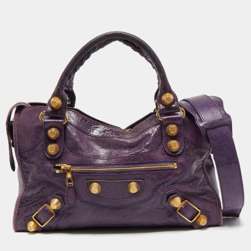 Túi Balenciaga Magenta Leather GSH Classic City Bag