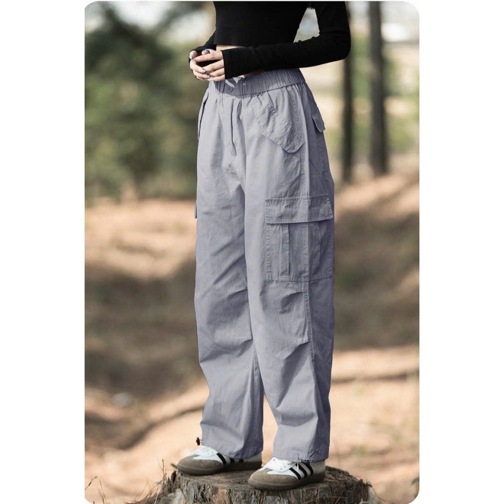 Quần kaki dáng rộng unisex, quần kaki Nam cạp chun túi hộp mặc được 2 kiểu phong cách Hàn Quốc_A3 | BigBuy360 - bigbuy360.vn