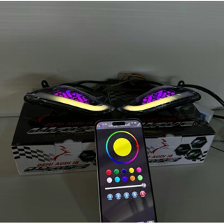 Bộ led xi nhan Audi I8 Ble dòng xe Wave 50/100/110 chỉnh màu qua app điện thoại bảo hành 12 tháng