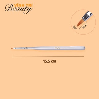 Cọ Bản Tròn Gel FOL Số 1 – Đầu nhọn 0.6cm, lông mềm, vẽ line/hoa văn mượt