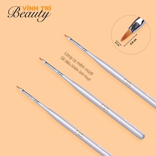 Cọ Bản Tròn Gel FOL Số 1 – Đầu nhọn 0.6cm, lông mềm, vẽ line/hoa văn mượt