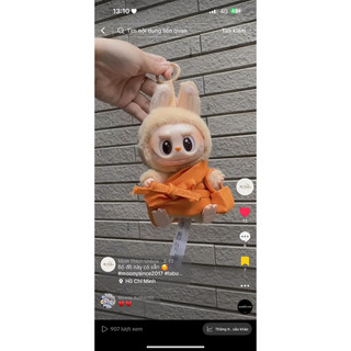 ( Không kèm gấu ) quần áo , phụ kiện , núm ti cho bé Baby three cho bé Labubu - Baby three - Macaro
