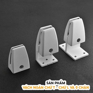 Kẹp chân vách ngăn bàn làm việc chữ T, chữ L, không chân
