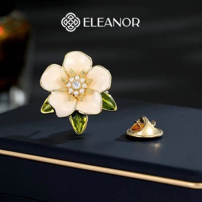 Ghim cài áo nam nữ Eleanor Accessories hình hoa sang chảnh phụ kiện thời trang trâm cài áo 8408
