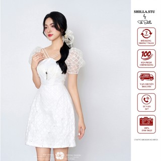Váy đầm thiết kế cao cấp màu trắng tay ren đính kết sang trọng [ Ảnh thật ] The Shilla-CT.K77C1.68D8