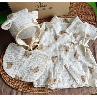 SET YAKUTA KÈM NÓN VÀ YẾM CHO BÉ [CÒ BABY]
