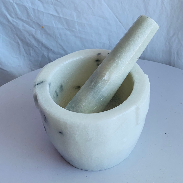 Chày hoặc Cối hoặc Cối và chày  Đá Tự Nhiên Nguyên Khối Dùng Giã Hành Tỏi, Gia Vị Tiện Lợi Trang Trí