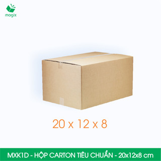 MXK1D - 20x12x8 cm - 20 hộp carton đóng hàng tiêu chuẩn - Thùng carton, hộp giấy | Magix Packaging