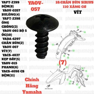   Chính hãng Yamaha  18:CHẮN BÙN  YAOV-057 Vít xoắn bắt dàn áo 5ly xe YAMAHA SIRIUS RC-T110LEC  7  