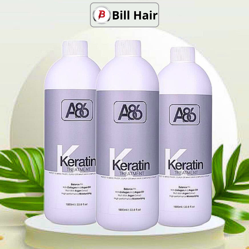 Keratin A86, Keratin phục hồi tóc hư tổn, tóc nhũn, tóc cháy khô xơ, bông xù chai 1000ml | BillHair