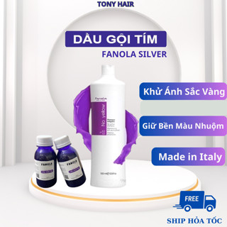 Dầu gội tím  FANOLA  YELLOW - KHỬ ÁNH VÀNG -  giữ màu cho tóc tẩy nhuộm _ Tony Hair