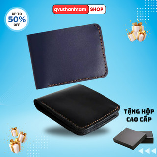 Ví Nam Da Thật Đẹp Kiểu Ngang | Bóp Đựng Tiền , Thẻ Mini Phối Thắt Lưng | CM25